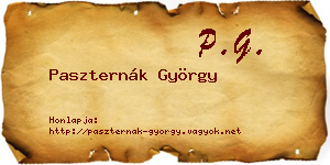 Paszternák György névjegykártya
