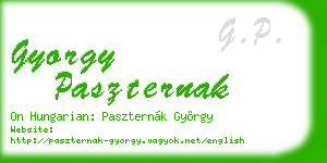 gyorgy paszternak business card